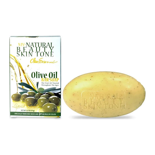 Clear Essence My Natural Beauty Skin Tone Olive Oil Soap bar in its retail packaging