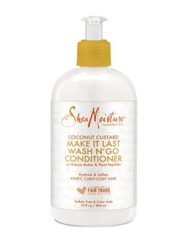 Shea Moisture Coconut Custard Make It Last Wash N GO Conditioner 384 ml