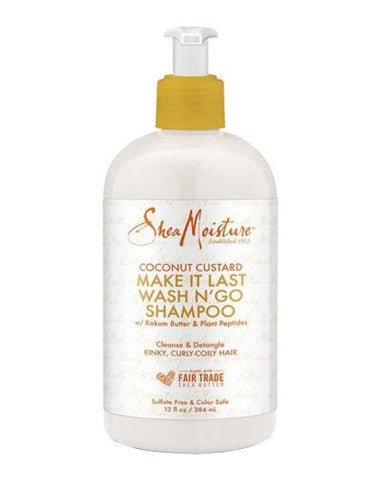 Shea Moisture Coconut Custard Make It Last Wash N GO Shampoo 384 ml