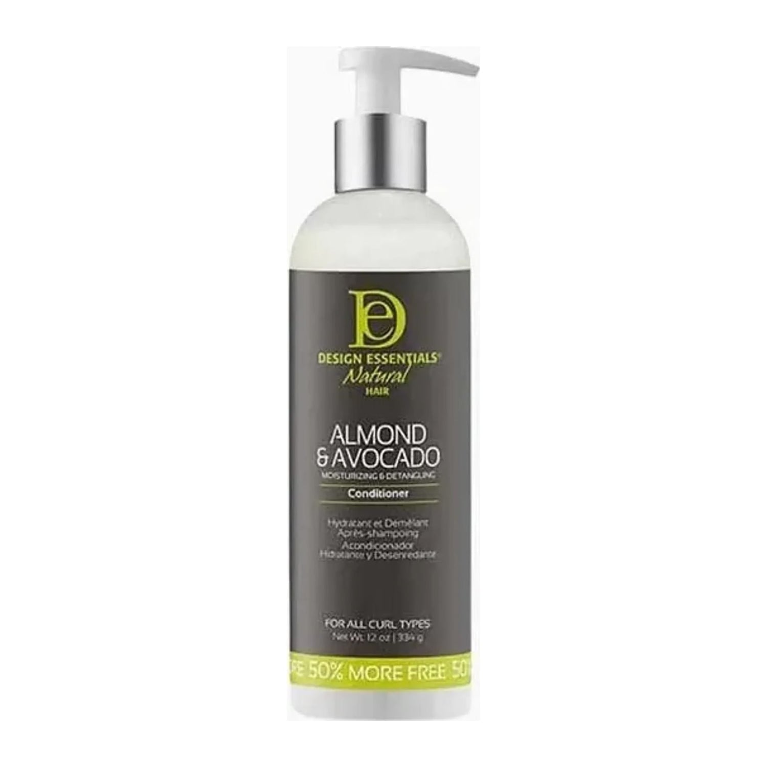 Design Essentials Almond & Avocado Moisturizing & Detangling Conditioner 12oz bottle