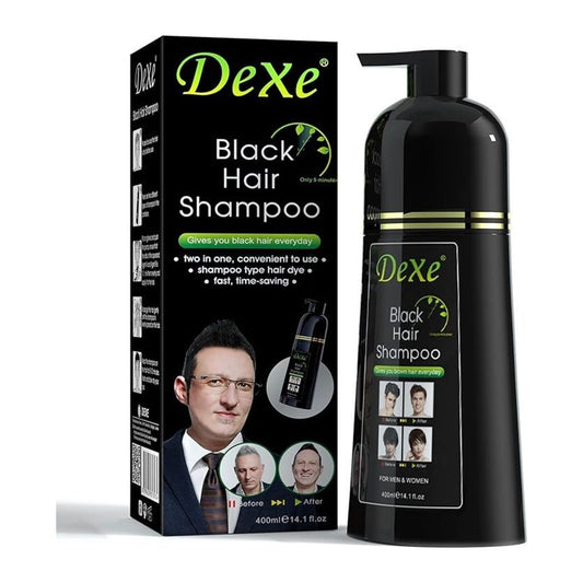 Dexe Black Hair Colour Shampoo 400ml bottle