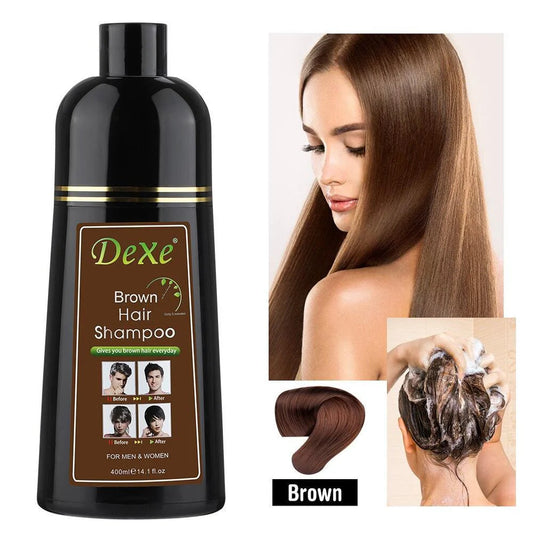 Dexe Brown Hair Dye Shampoo 400ml