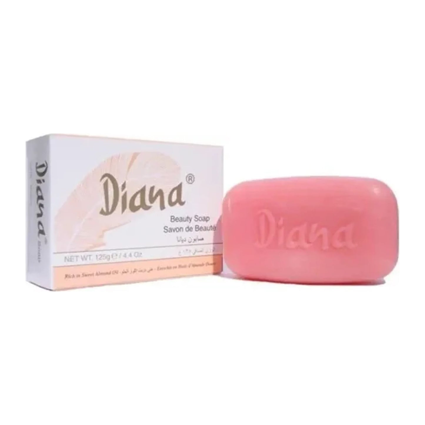 Diana Almond Beauty Soap with Sweet Almond Oil 150g cleansing bar for face and body - alternate view