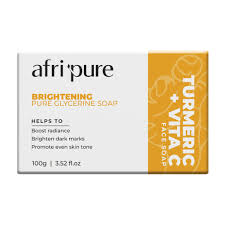 Afri Pure Brightening Pure Glycrrine Soap Turmeric + Vita C 3.52oz