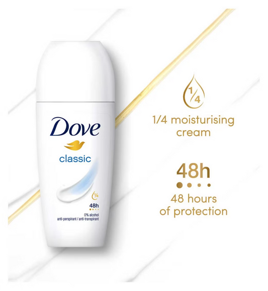 Dove Women Antiperspirant Deodorant Roll On Classic 50ml