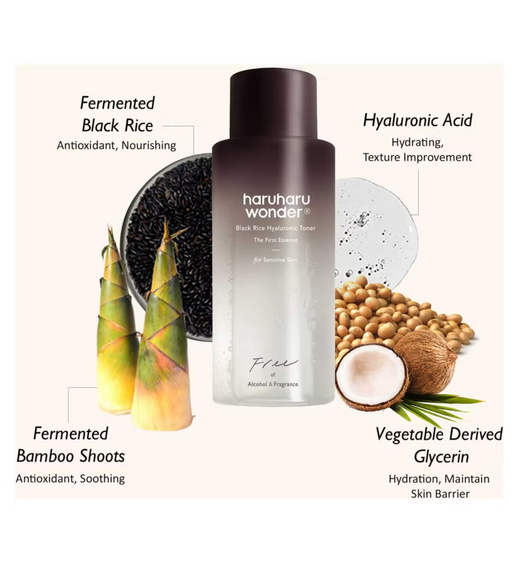Haruharu Wonder Black Rice Hyaluronic Toner for Sensitive Skin 150ml