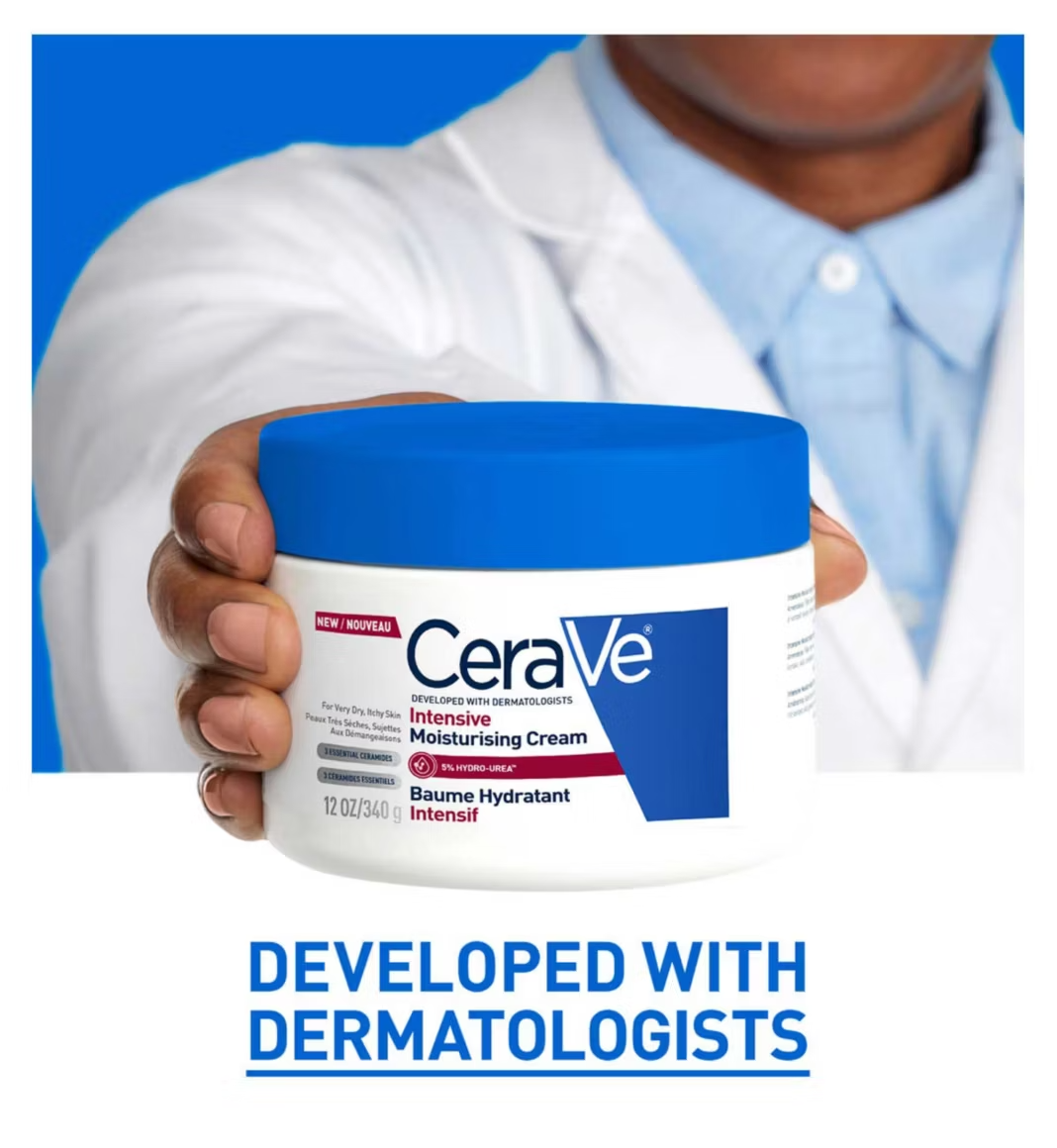 CeraVe Intensive Moisturising Cream for Dry To Very Dry Skin 12oz