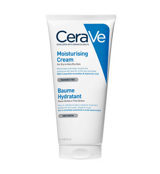 CeraVe Moisturising Cream Tube with Ceramides for Dry to Very Dry Skin 177ml