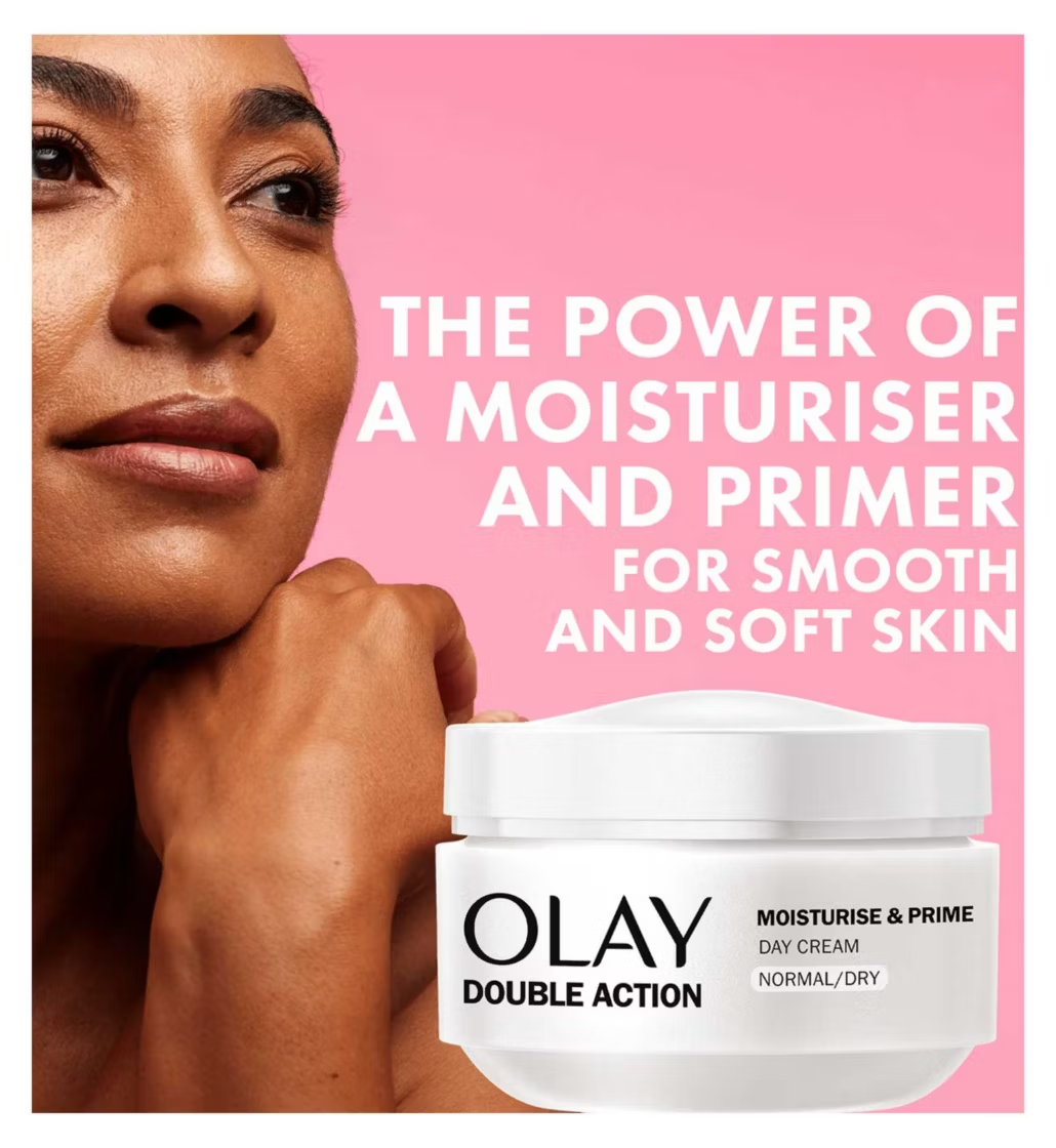 Olay Double Action Moisturiser Day Cream & Primer 50ml | CC Hair & Beauty UK