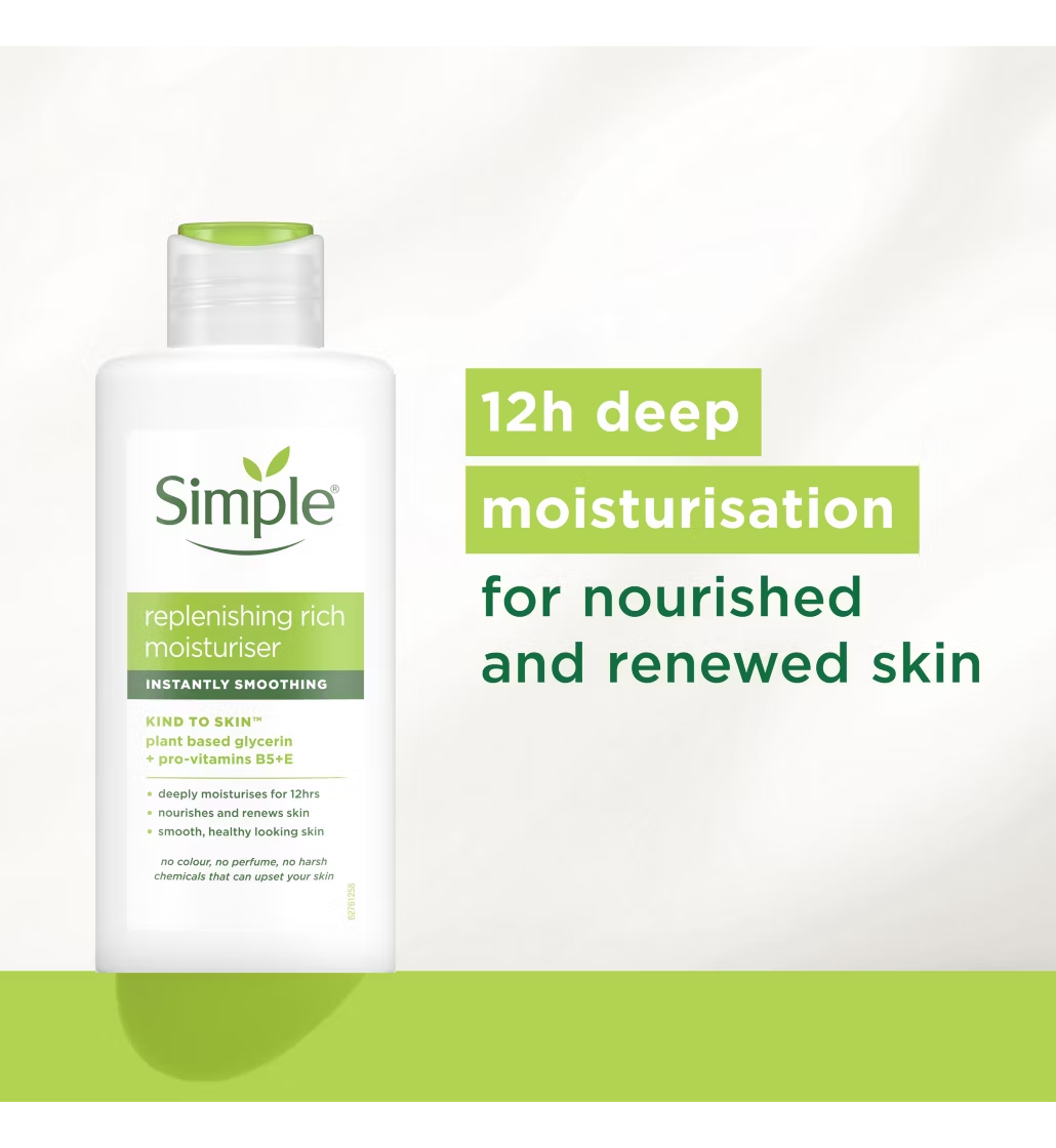 Simple Kind to Skin Replenishing Rich Moisturiser 125ml | CC Hair & Beauty UK