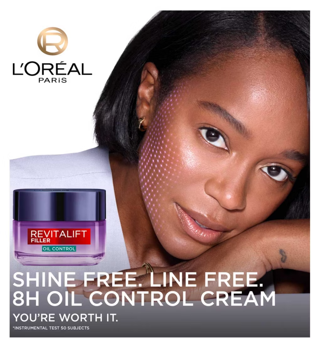 L'Oréal Paris Revitalift Filler 8H Oil Control Hyaluronic Gel Cream Instantly Replumps & Actively Regulate Sebum 50ml