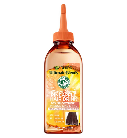 Garnier Ultimate Blends Glowing Lengths Pineapple Hair Drink Liquid Conditioner 200ml