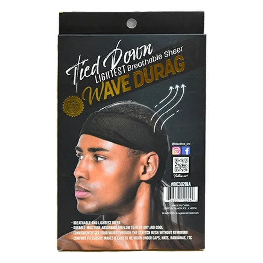 BLACK ICE Tied Down Lightest Breathable Wave Durag