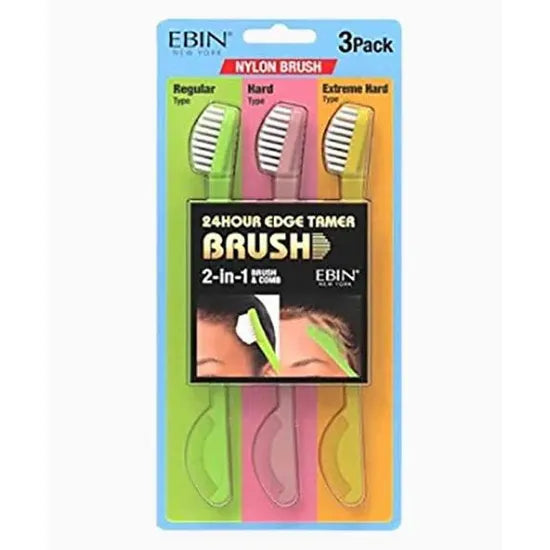 Ebin New York 24 Hour Edge Tamer 2 In 1 Nylon Brush & Comb