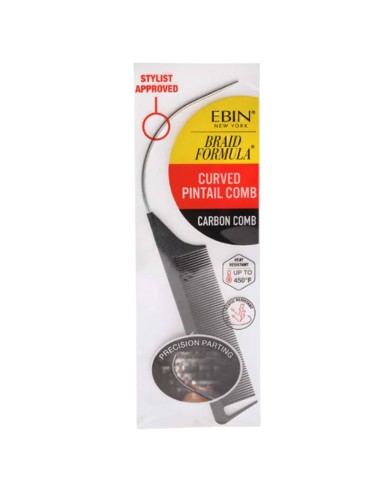 EBIN New York Braid Formula Curved Pintail Carbon Comb
