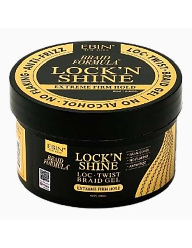 Ebin New York Braid Formula Lock N Shine Extreme Firm Hold Gel 236 Ml