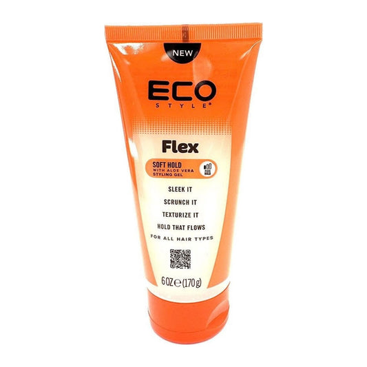 Eco Styler Flex Soft Hold Styling Gel 6oz tub for braiding, edges and curl definition