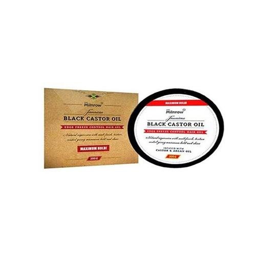 June Milnrow Jamaican Black Castor Oil Edge Freeze Control Hair Gel Maximum Hold 200g