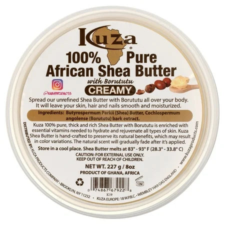 Kuza 100% African Shea Butter Creamy Yellow 227G
