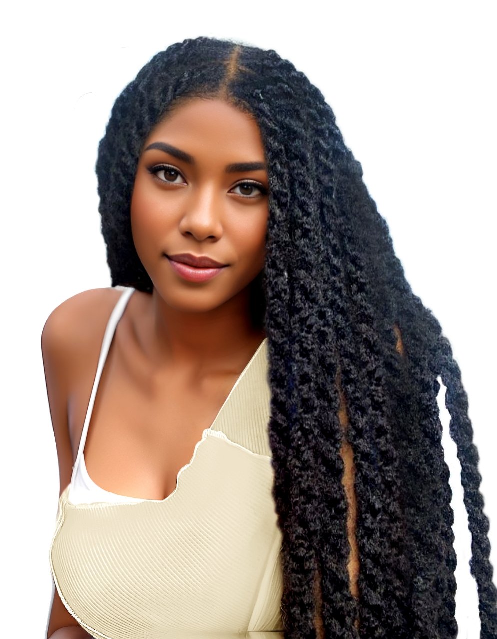 Sleek Noble Gold Synthetic 3X Springy Poppin Twist Braid 16"20"