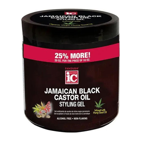 IC Fantasia Jamaican Black Castor Oil Styling Gel 20oz tub