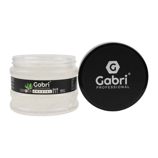 Gabri Professional Crystal Hair Gel 500ml with aloe vera for flexible hold and a clear finish