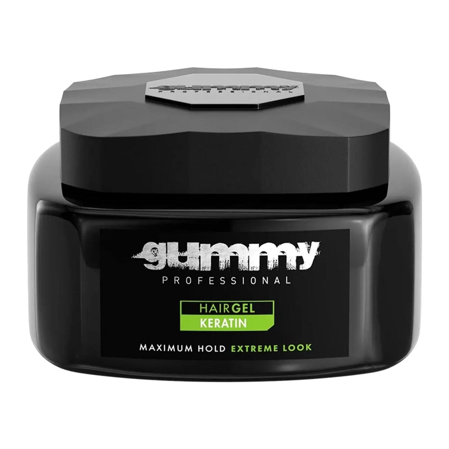 Gummy Professional Keratin Hair Gel 23.5oz tub for strong-hold styling on afro and natural hair