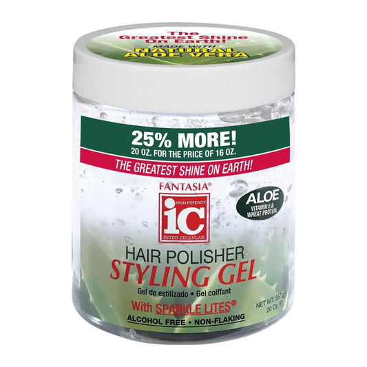 IC Fantasia Hair Polisher Styling Gel with Sparkle Lites 20oz (454g) tub