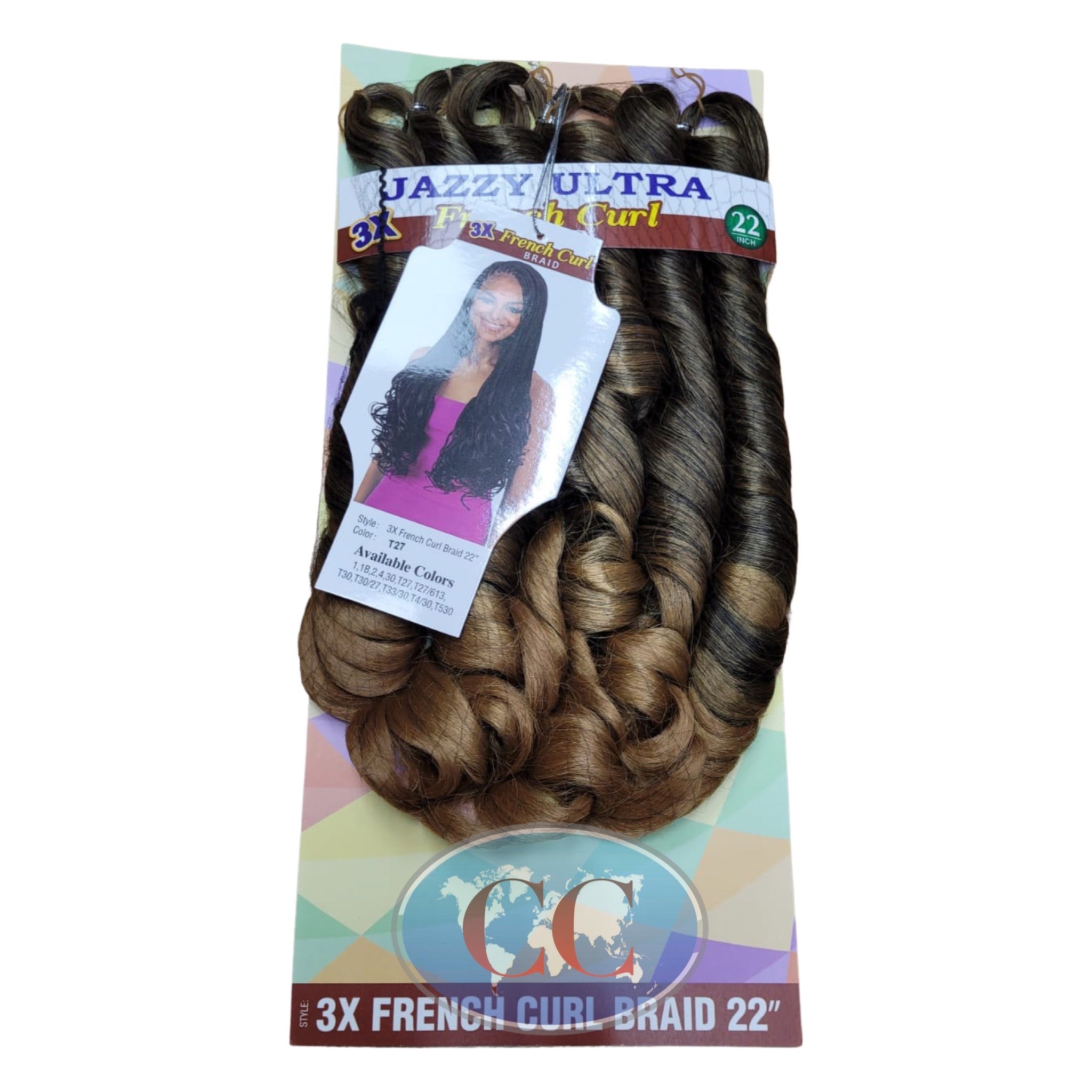 Jazzy Ultra 3D 3X French Curl Braids 22"