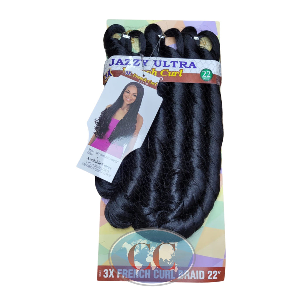 Jazzy Ultra 3D 3X French Curl Braids 22"