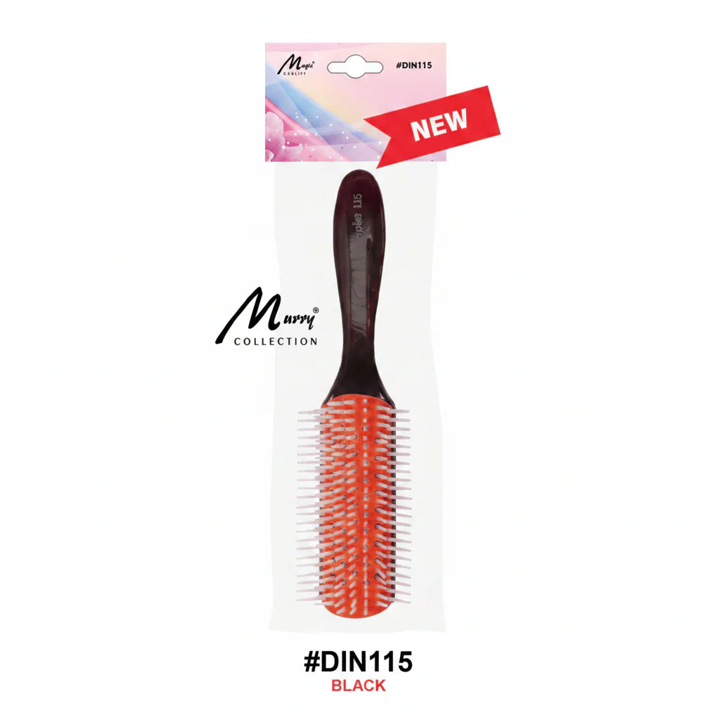 Murry Collection 9-Row Styling Brush — Black #DIN115
