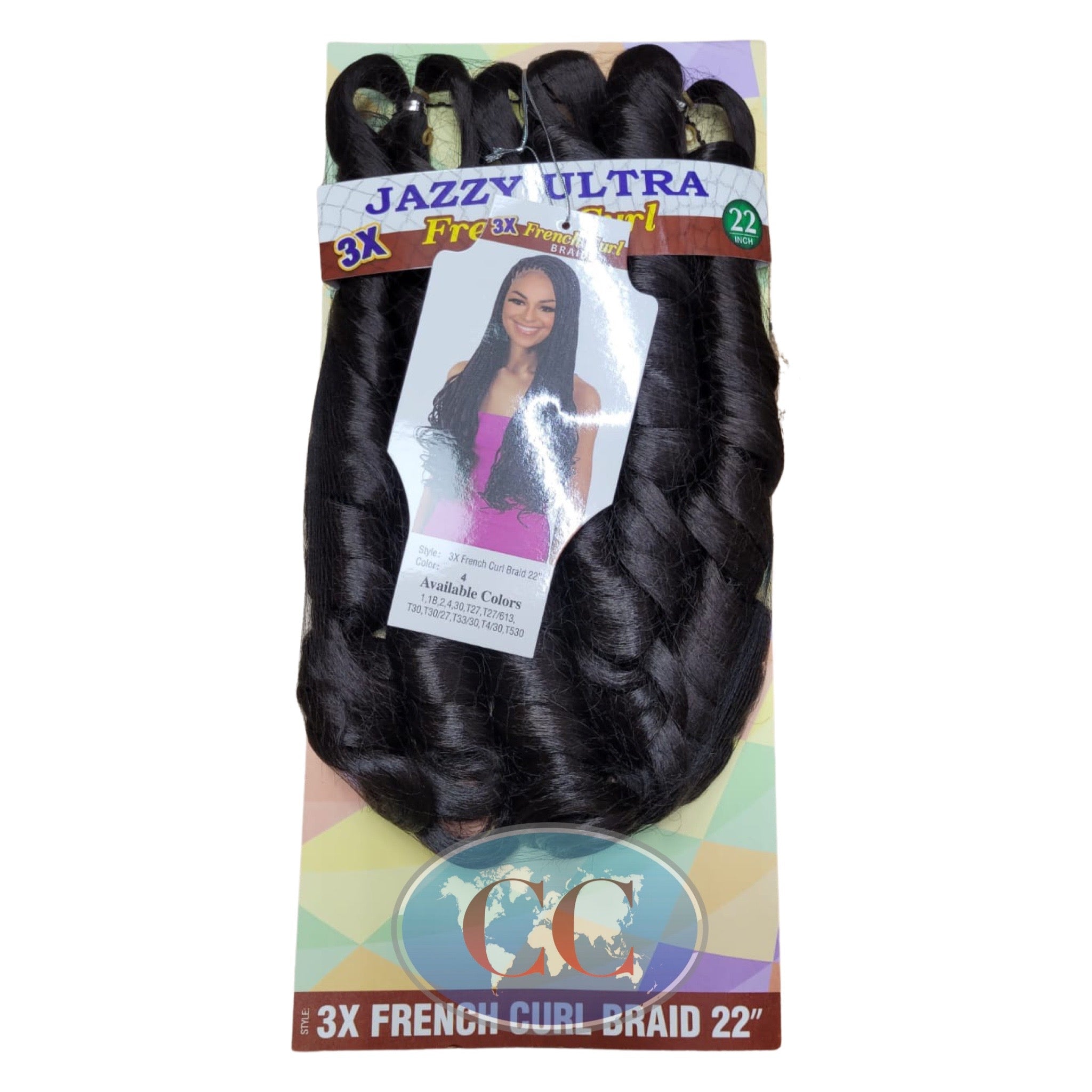 Jazzy Ultra 3D 3X French Curl Braids 22"