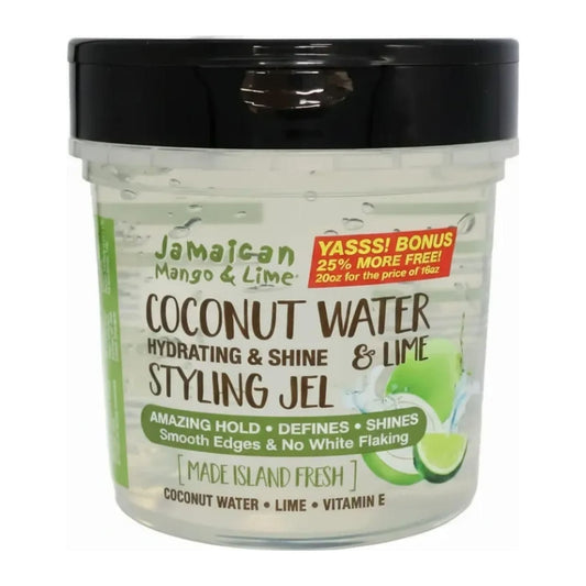 Jamaican Mango & Lime Coconut Water Styling Gel 20oz tub for strong hold and shine