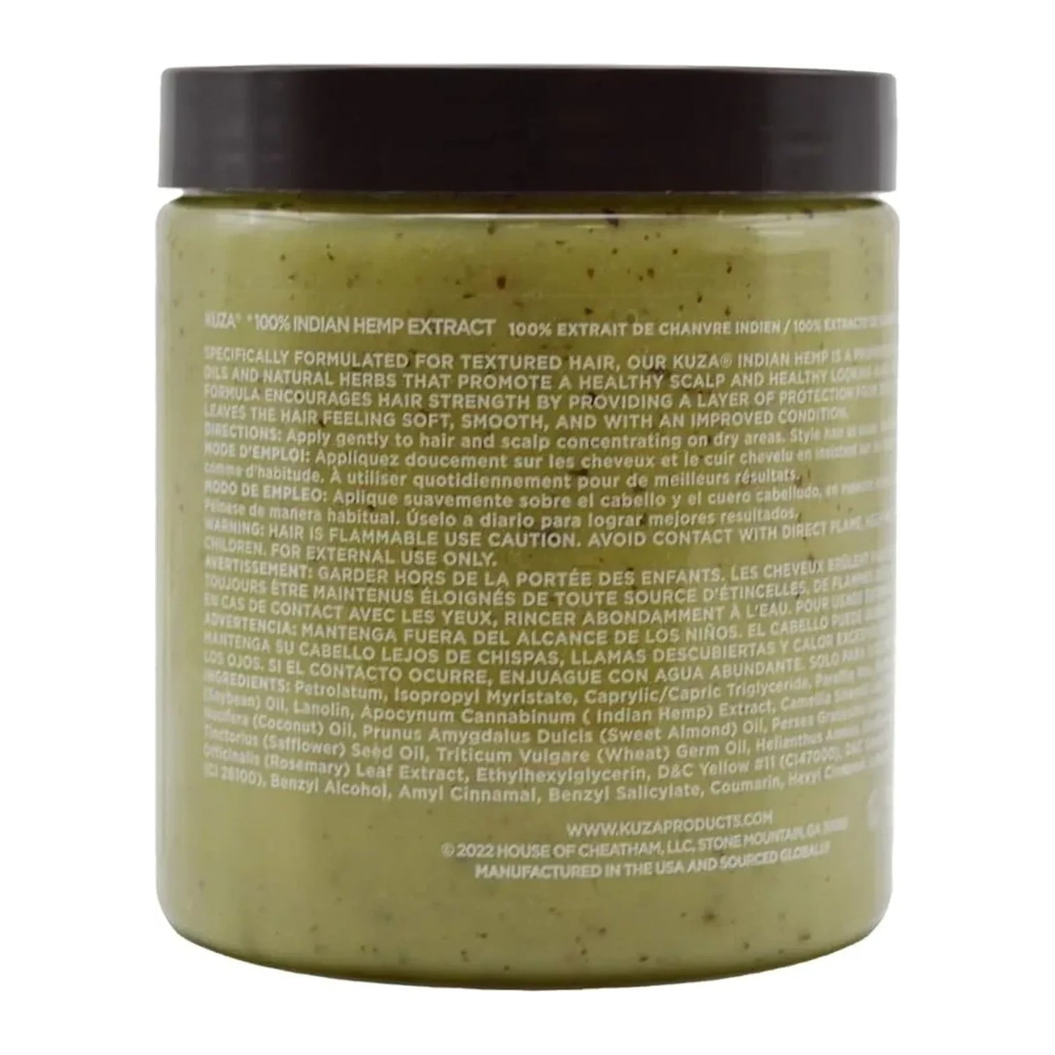 Kuza Indian Hemp Hair & Scalp Treatment jumbo 18oz herbal hair creme