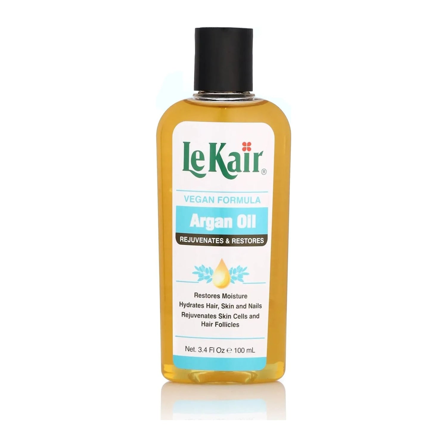 LeKair Argan Oil Vegan Formula Hair, Skin & Nails Oil 3.4oz bottle