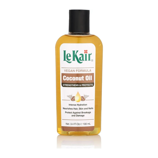 LeKair Coconut Vegan Formula Hair Skin & Nails Oil 3.4oz bottle