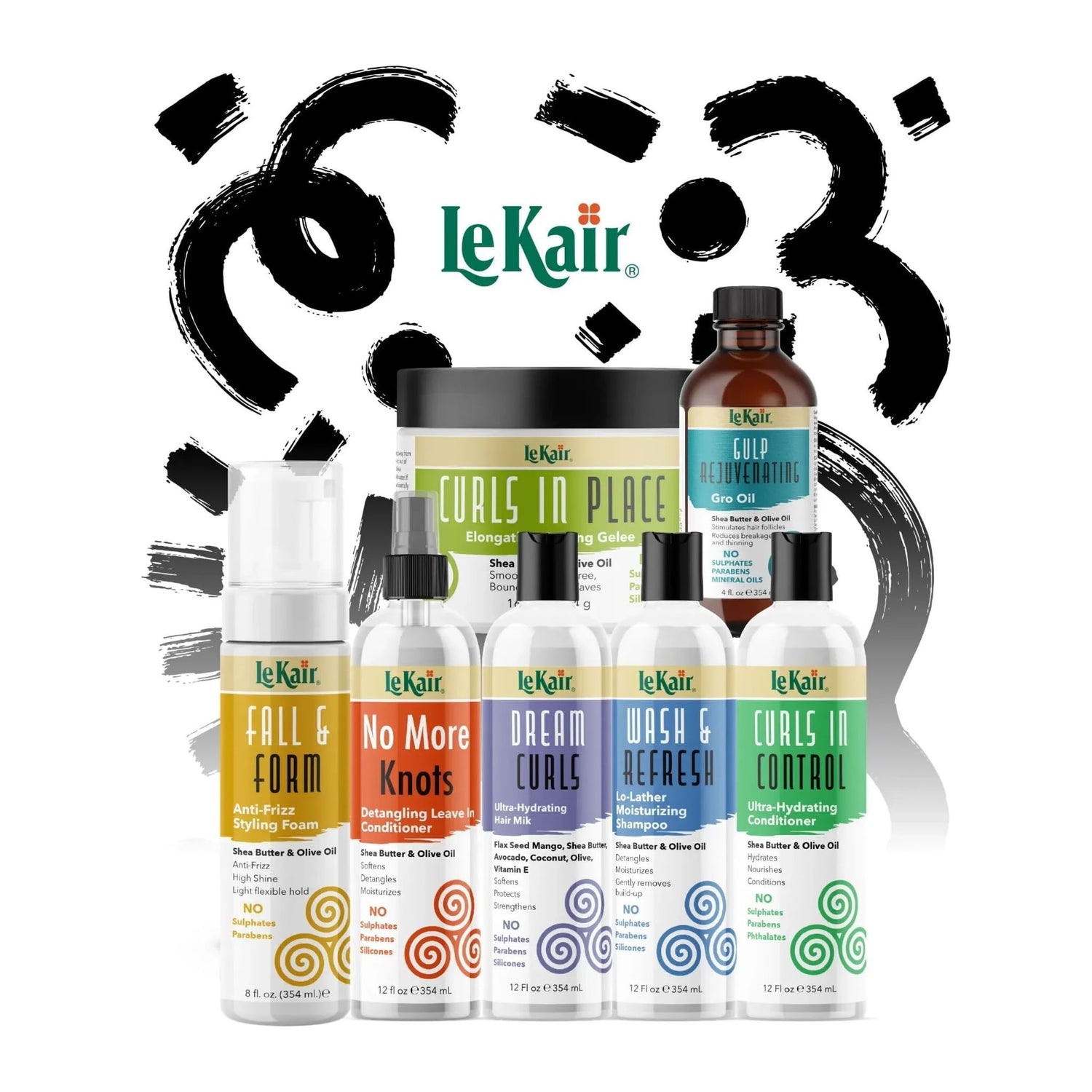 LeKair Dream Curls Ultra-Hydrating Hair Milk 12oz bottle for curly and coily natural hair