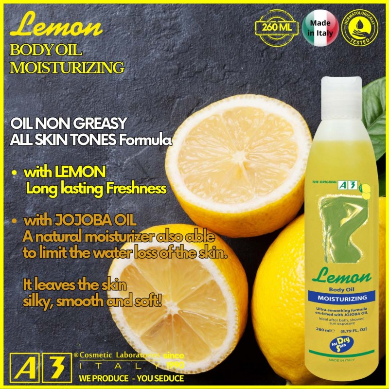A3 Lemon Moisturisizing Body Oil 260ml