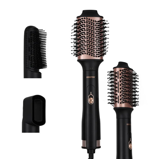 Geepas 3-in-1 Hot Air Styler 1200W Hair Dryer Brush with Ionic Function