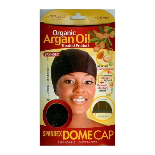 Magic Collection Organic Argan Oil black spandex dome cap No.3016