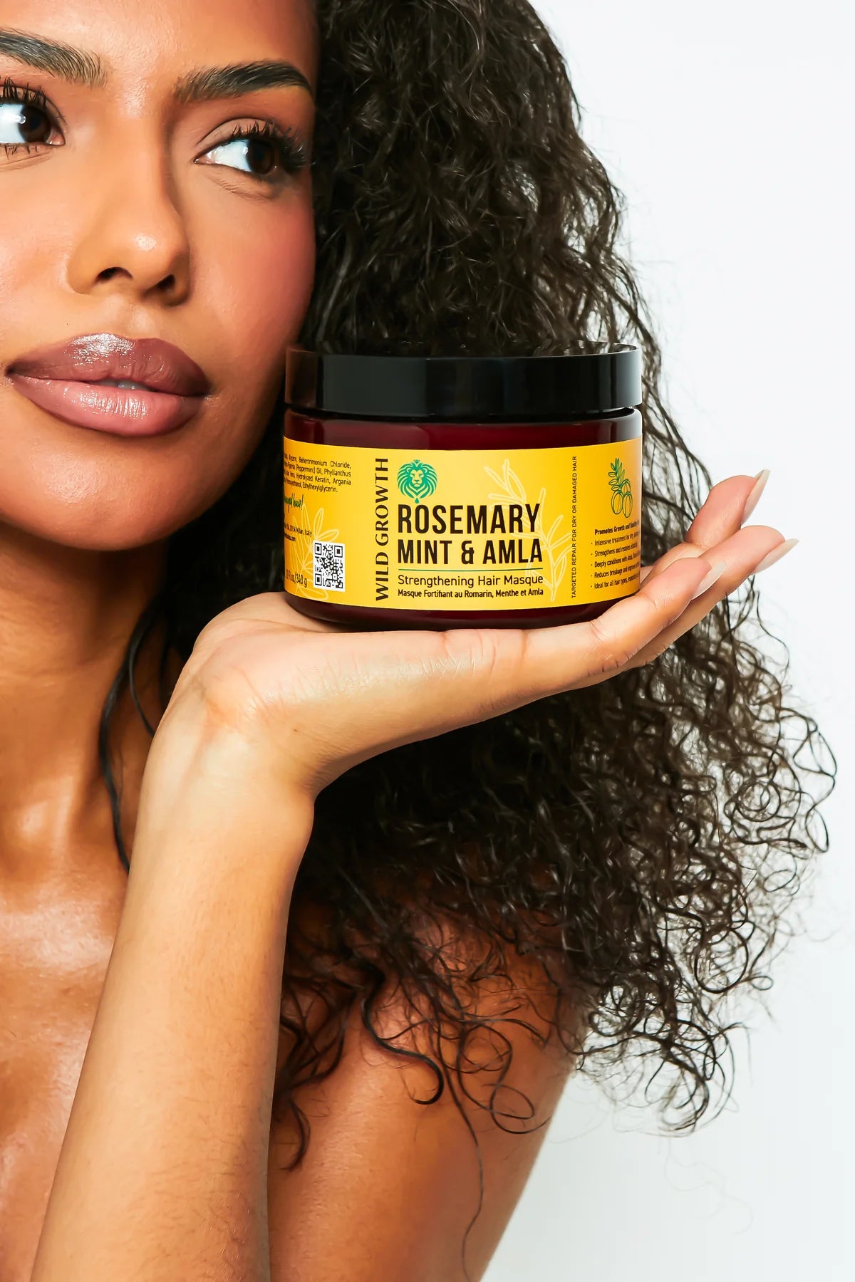 Wild Growth Rosemary Mint & Amla Strengthening Hair Masque 12oz