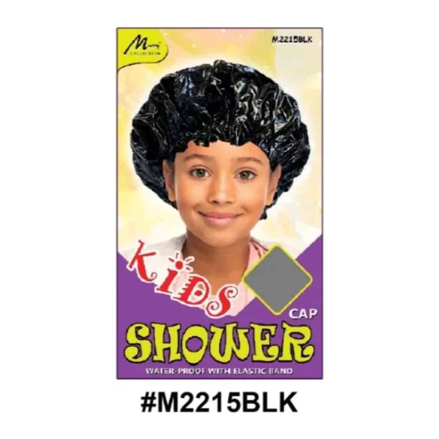 Murry Collection Kids Shower Cap in black, one size, style M2215Blk
