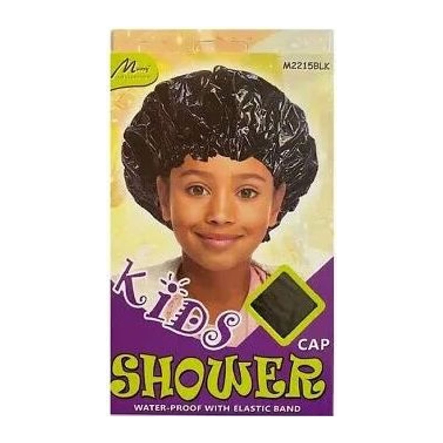 Murry Collection Kids Shower Cap in black, one size, style M2215Blk