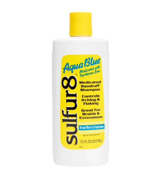 Sulfur8 Aqua Blue Medicated Dandruff Shampoo For Extensions 7.5oz | Shop at CC Hair & Beauty UK
