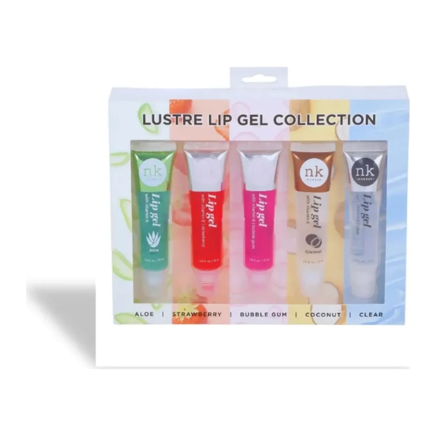 Nicka K New York Lustre Lip Gel Collection 5-piece lip gloss gift set, 5 x 15ml