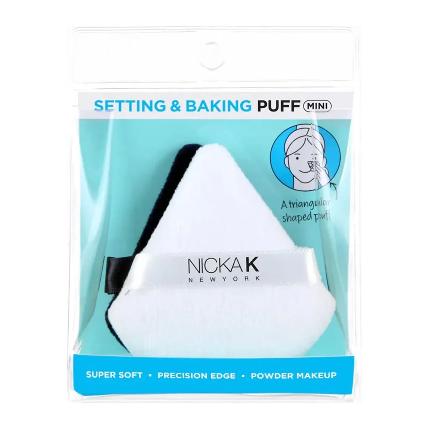 Nicka K New York Setting & Baking Mini Triangle Puff NS073 in black and white