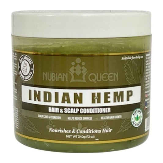 Nubian Queen Indian Hemp Hair and Scalp Conditioner 340g (12oz) jar