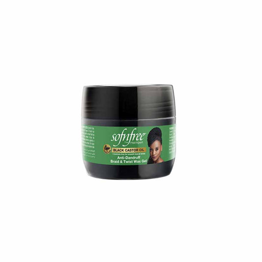 Soft N Free Black Castor Oil Anti-dandruff Braid & Twist Wax Gel 125ml