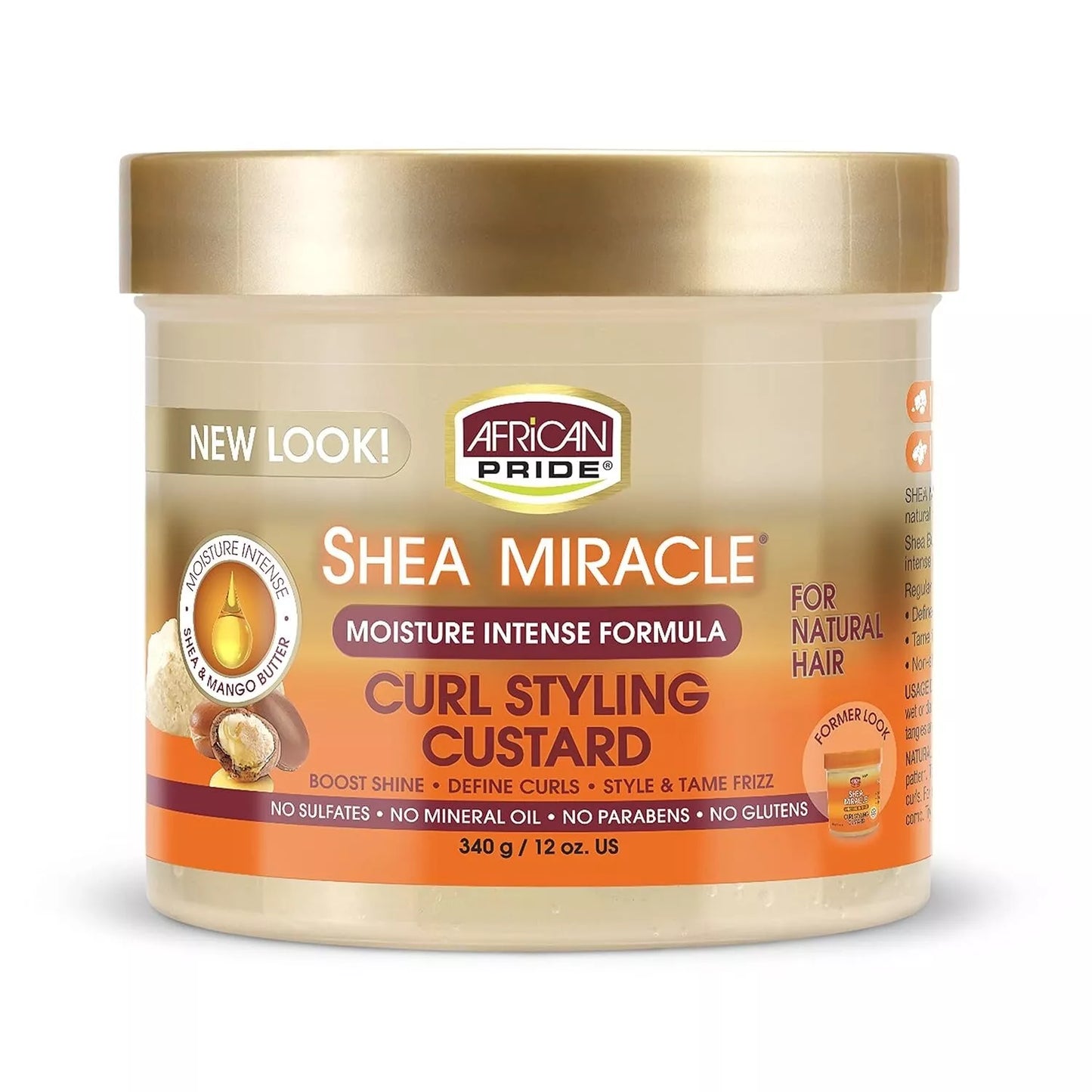 African Pride Shea Butter Miracle Moisture Intense Curl Styling Custard - 340g/12Oz