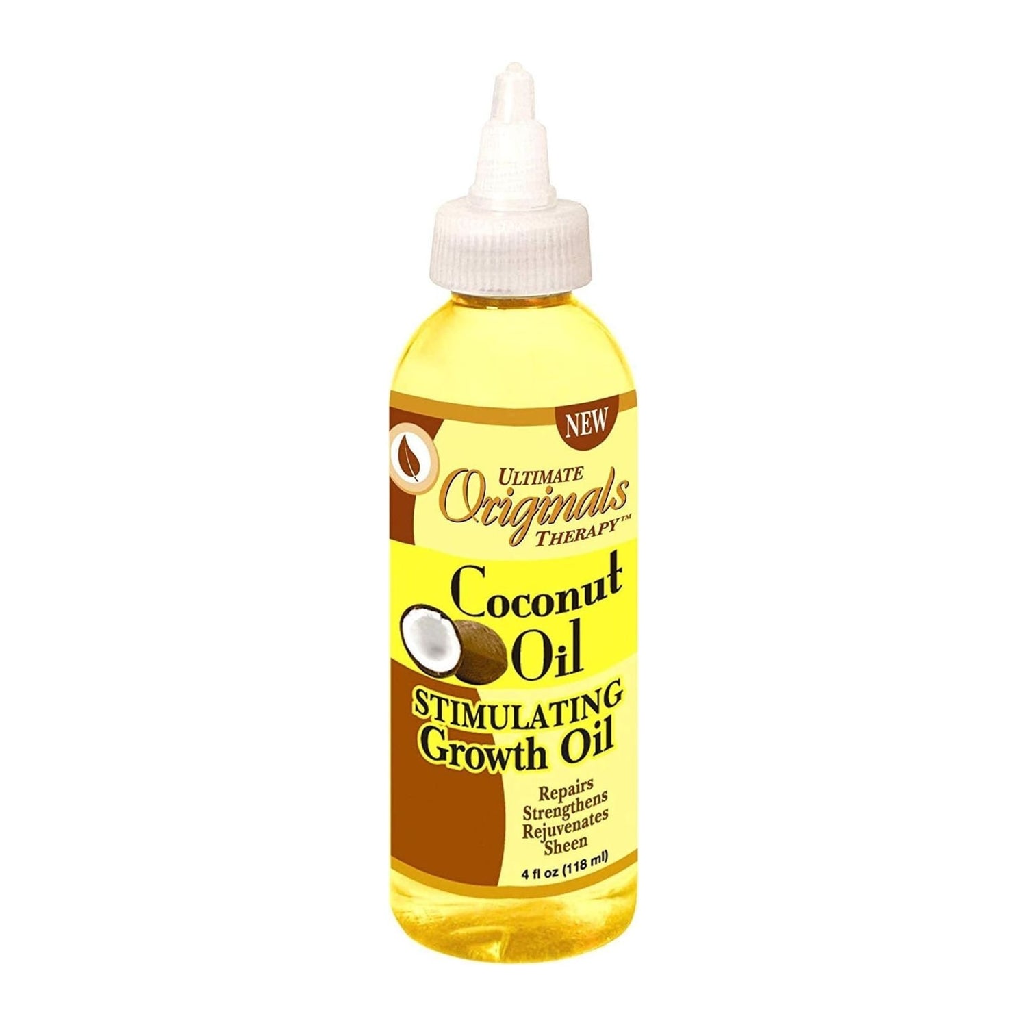 Ultimate Organics Coconut Oil Growth Serum 118ml bottle for stronger shinier hair